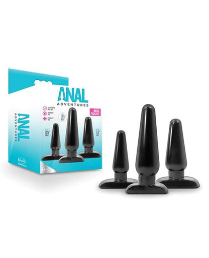 Doll Authority Anal Products Blush Anal Adventures Basic Plug Kit - Black