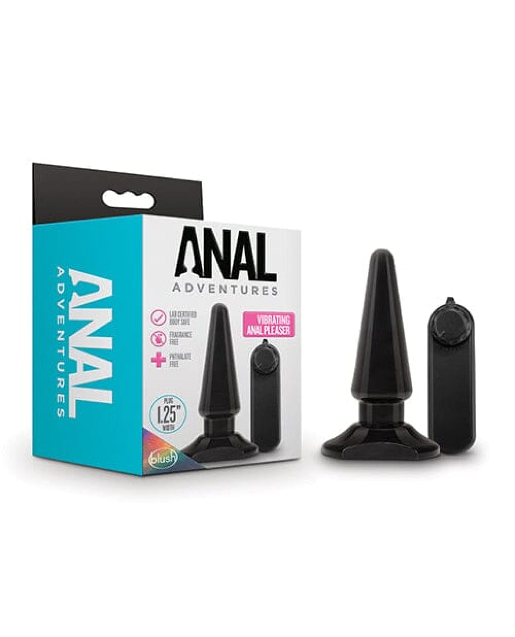 Doll Authority Anal Products Blush Anal Adventures Basic Vibrating Anal Pleaser - Black