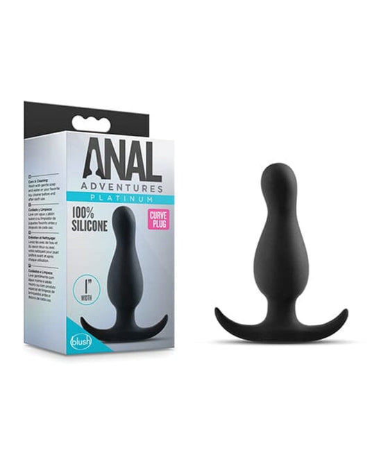 Doll Authority Anal Products Blush Anal Adventures Curve Plug - Black