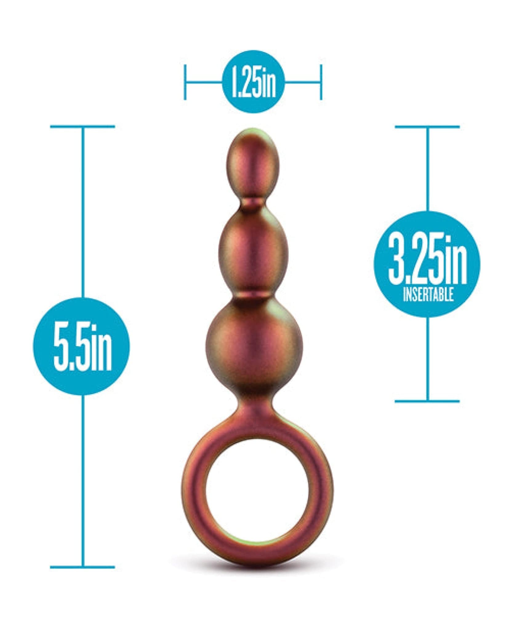 Doll Authority Anal Products Blush Anal Adventures Matrix Beaded Loop Plug - Copper