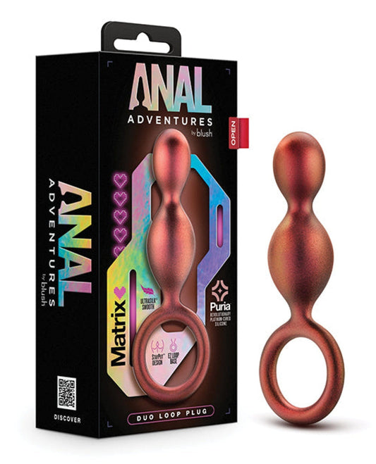Doll Authority Anal Products Blush Anal Adventures Matrix Duo Loop Plug - Copper