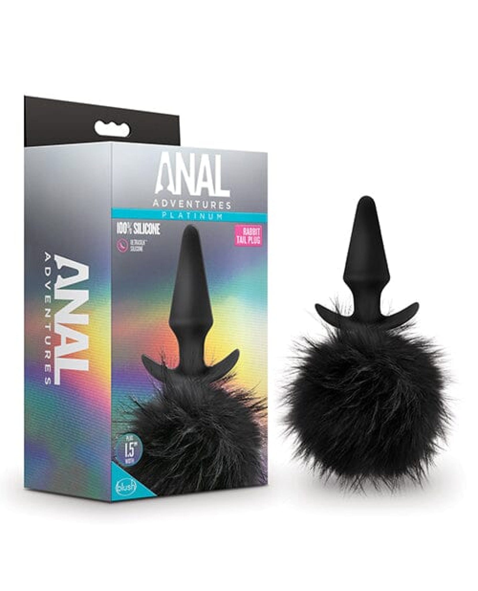 Doll Authority Anal Products Blush Anal Adventures Platinum Rabbit Tail Plug - Black