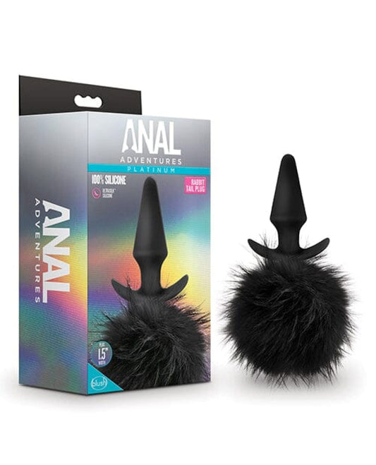 Doll Authority Anal Products Blush Anal Adventures Platinum Rabbit Tail Plug - Black