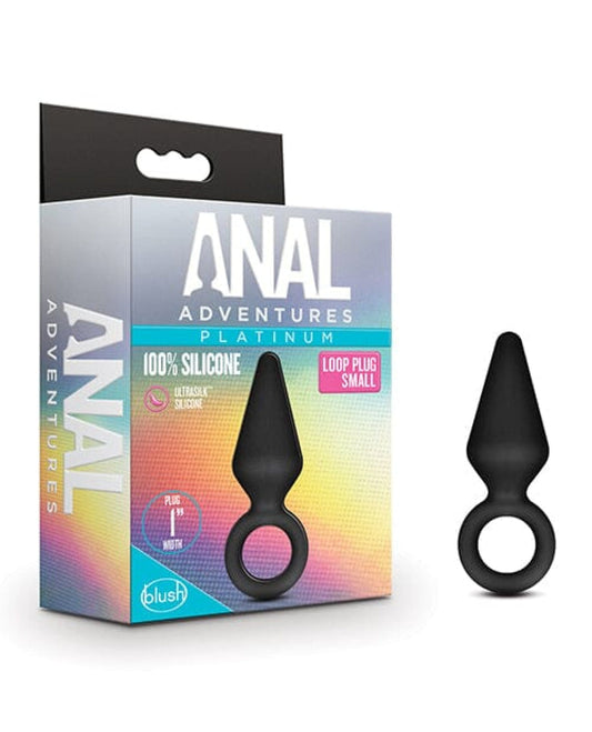Doll Authority Anal Products Blush Anal Adventures Platinum Silicone Loop Plug - Small Black