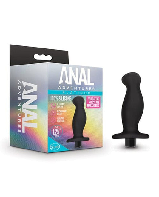 Doll Authority Anal Products Blush Anal Adventures Platinum Silicone Vibrating Prostate Massager 02 -black