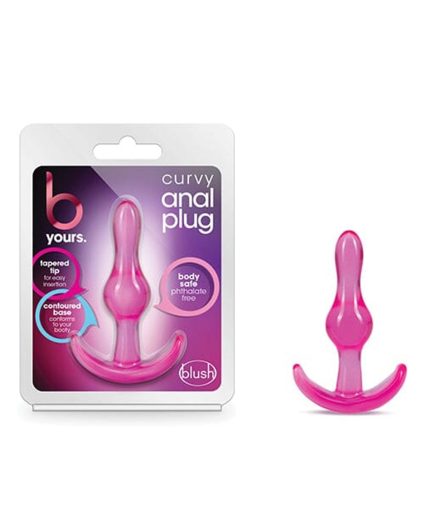 Doll Authority Anal Products Blush B Yours Curvy Anal Plug - Pink