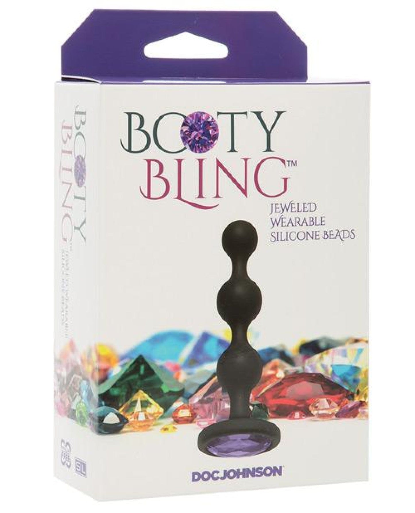 Doll Authority Anal Products Purple Booty Bling Wearable Silicone Beads