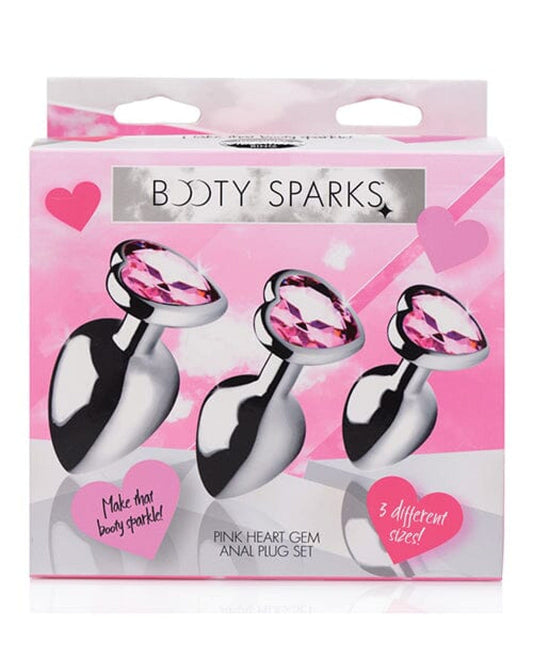 Doll Authority Anal Products Booty Sparks Pink Heart Gem Anal Plug Set