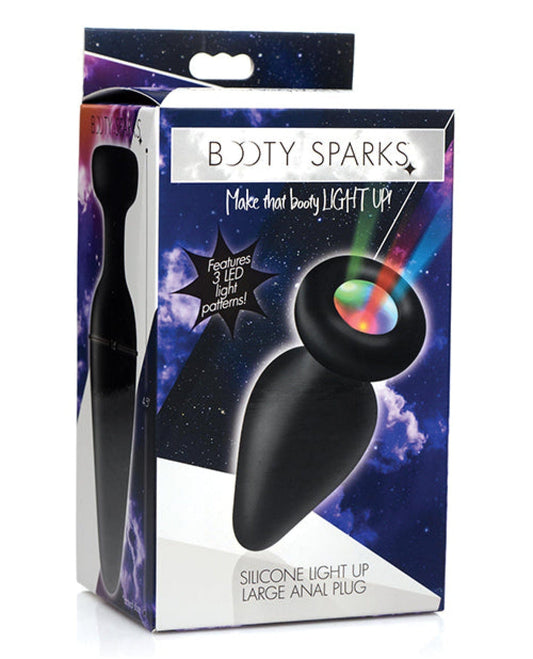 Doll Authority Anal Products Large Booty Sparks Silicone Light Up Anal Plug