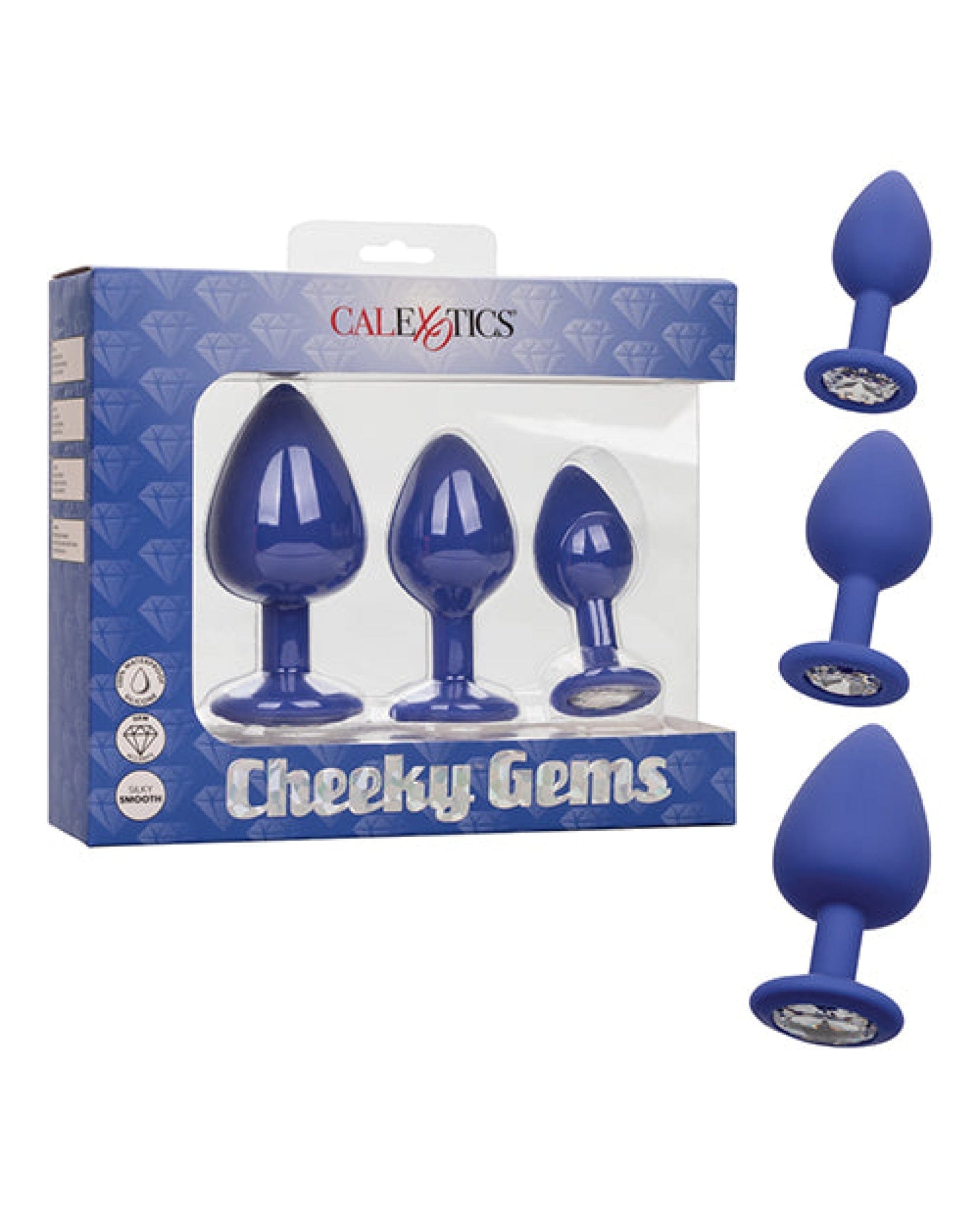 Doll Authority Anal Products Purple Cheeky Gems 3 Pc Plug Set