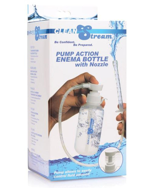 Doll Authority Anal Products Cleanstream Pump Action Enema Bottle W-nozzle