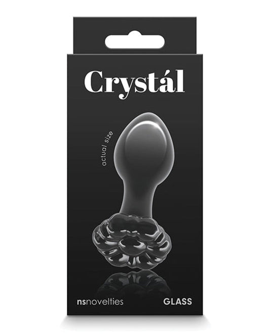 Doll Authority Anal Products Black Crystal Flower Butt Plug