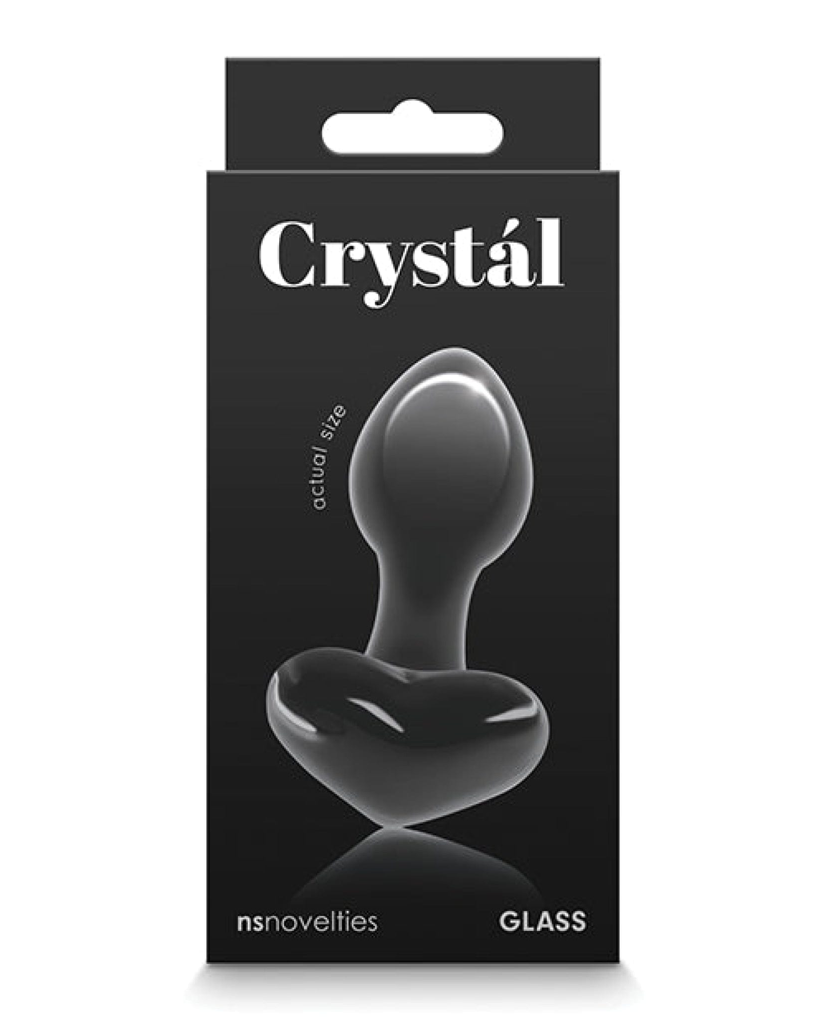 Doll Authority Anal Products Black Crystal Heart Butt Plug