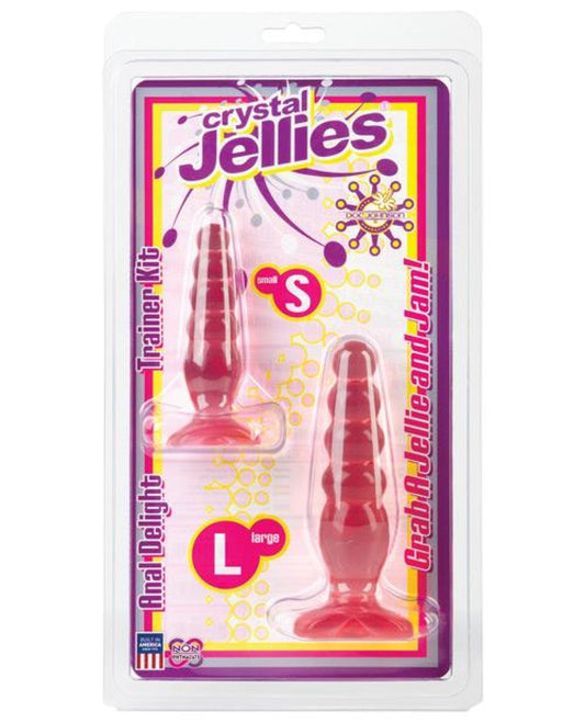 Doll Authority Anal Products Pink Crystal Jellies Anal Delight Trainer Kit