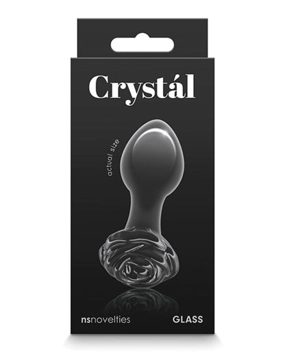 Doll Authority Anal Products Black Crystal Rose Butt Plug