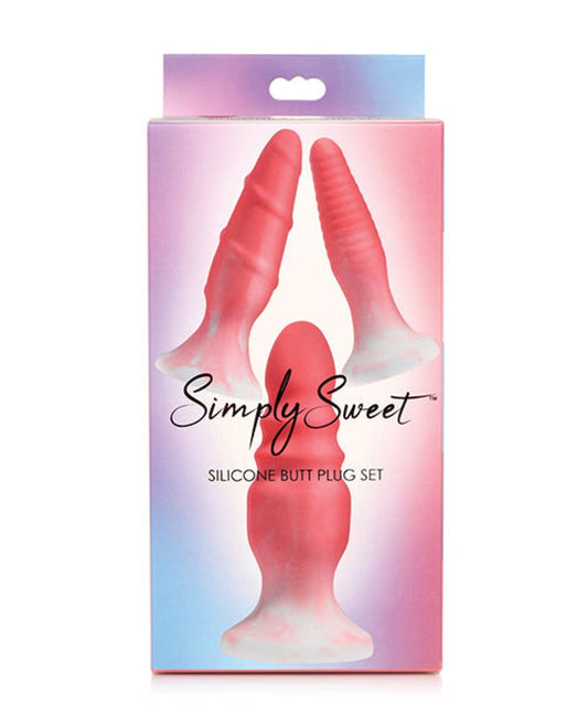 Doll Authority Anal Products Blue Curve Toys Simply Sweet Silicone Butt Plug Set