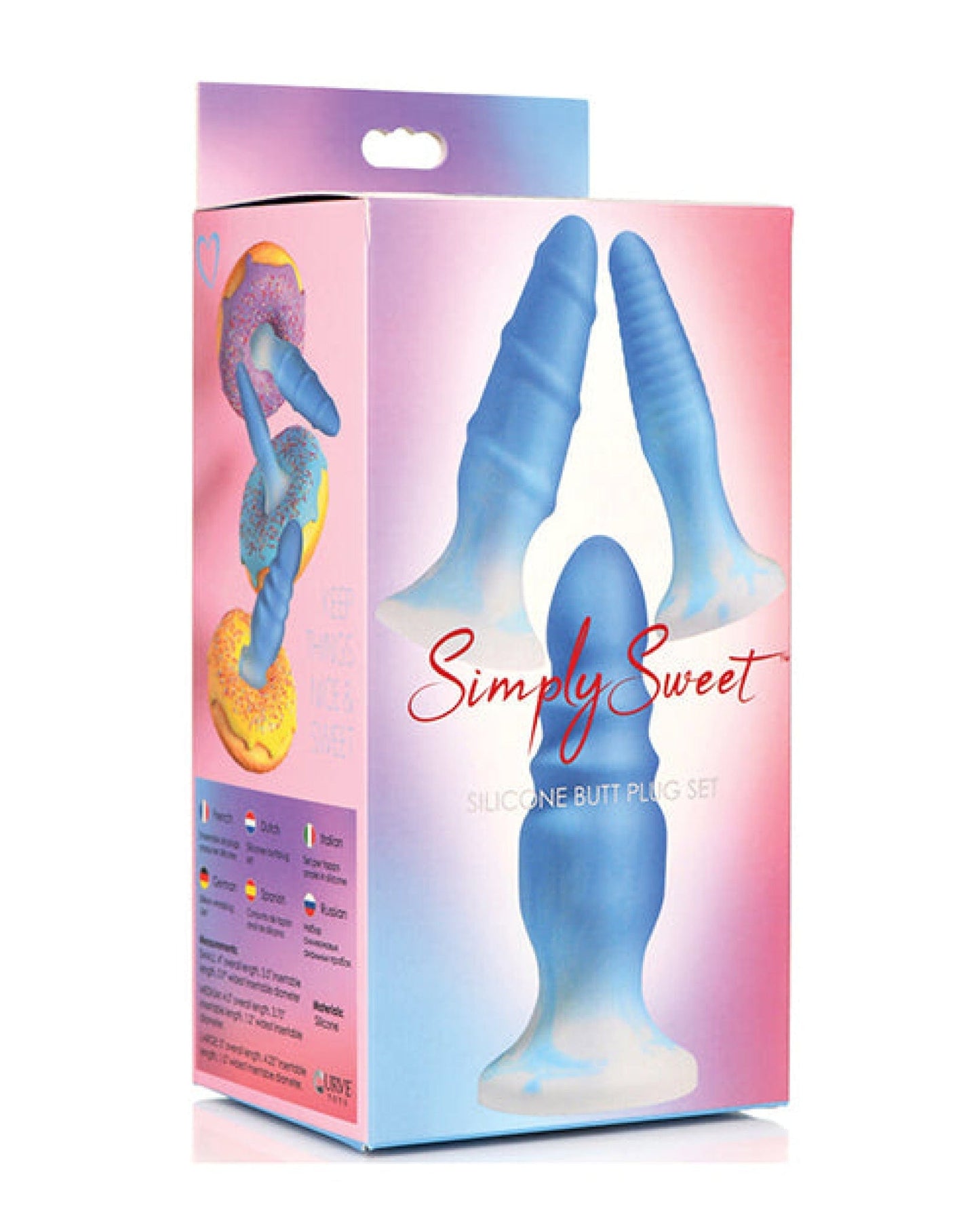 Doll Authority Anal Products Pink Curve Toys Simply Sweet Silicone Butt Plug Set