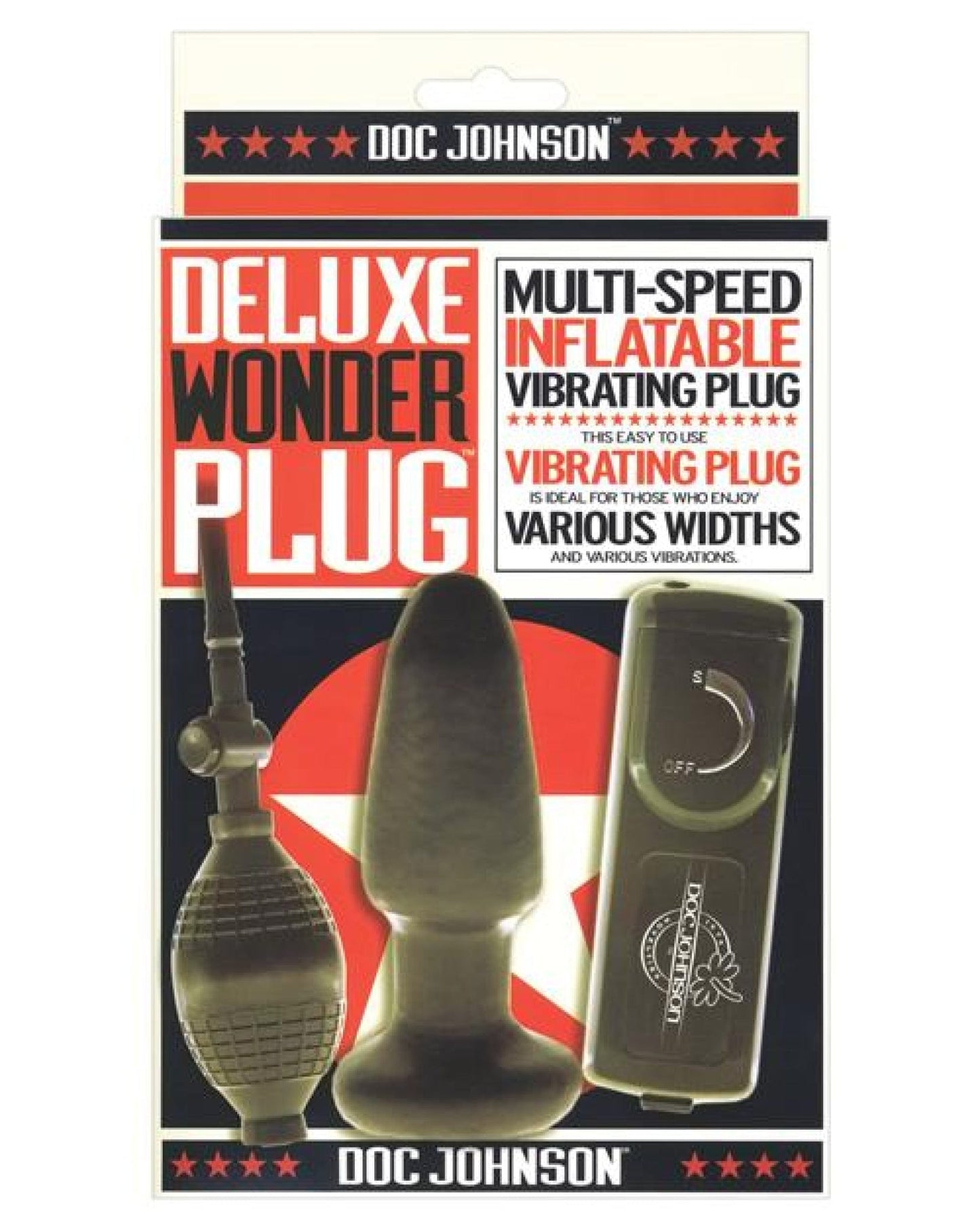 Doll Authority Anal Products Deluxe Wonder Plug Inflatable Vibrating Butt Plug - Multi Speed