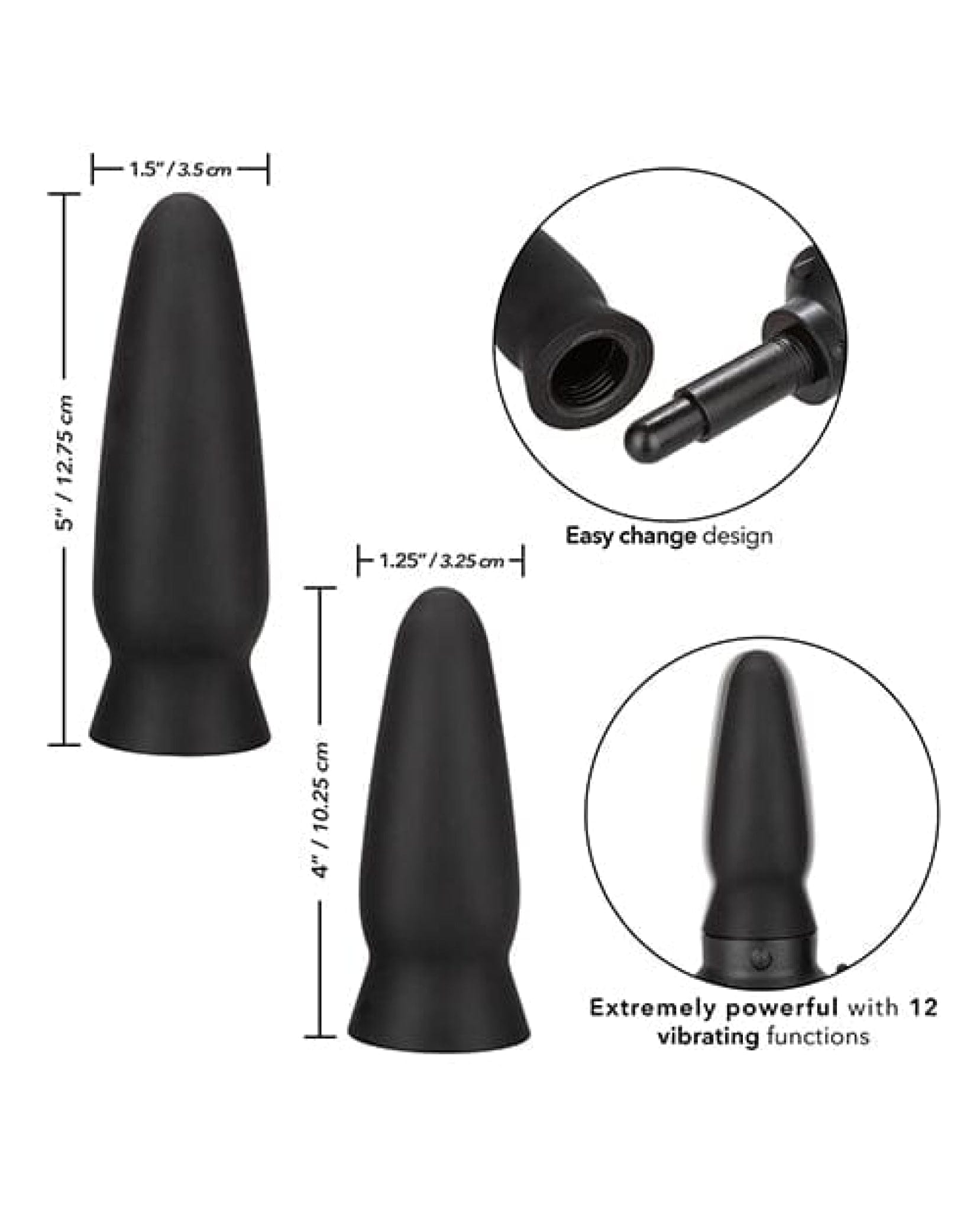 Doll Authority Anal Products Eclipse Interchangeable Probe - Black