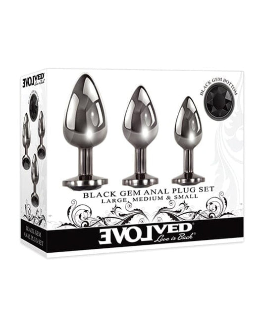 Doll Authority Anal Products Evolved Black Gem Anal Plug Set