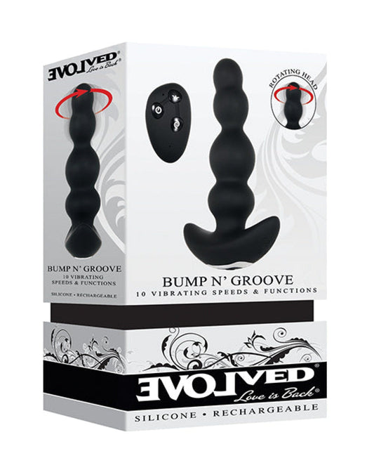 Doll Authority Anal Products Evolved Bump N' Groove Vibrating Butt Plug - Black