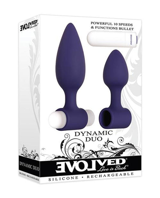 Doll Authority Anal Products Evolved Dynamic Duo Anal Rechargeable - Purple-white