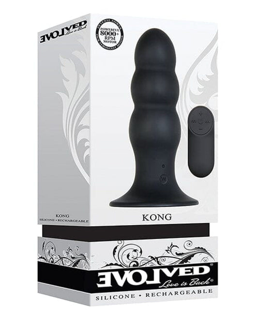 Doll Authority Anal Products Evolved Kong Rechargeable Anal Plug - Black