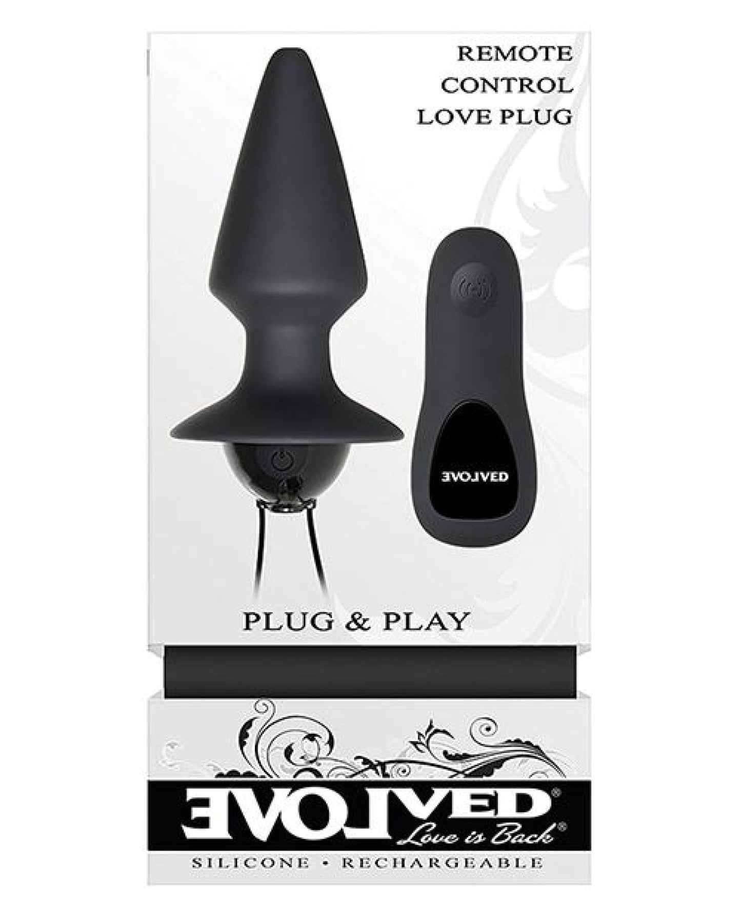 Doll Authority Anal Products Evolved Plug & Play Remote Anal Plug - Black