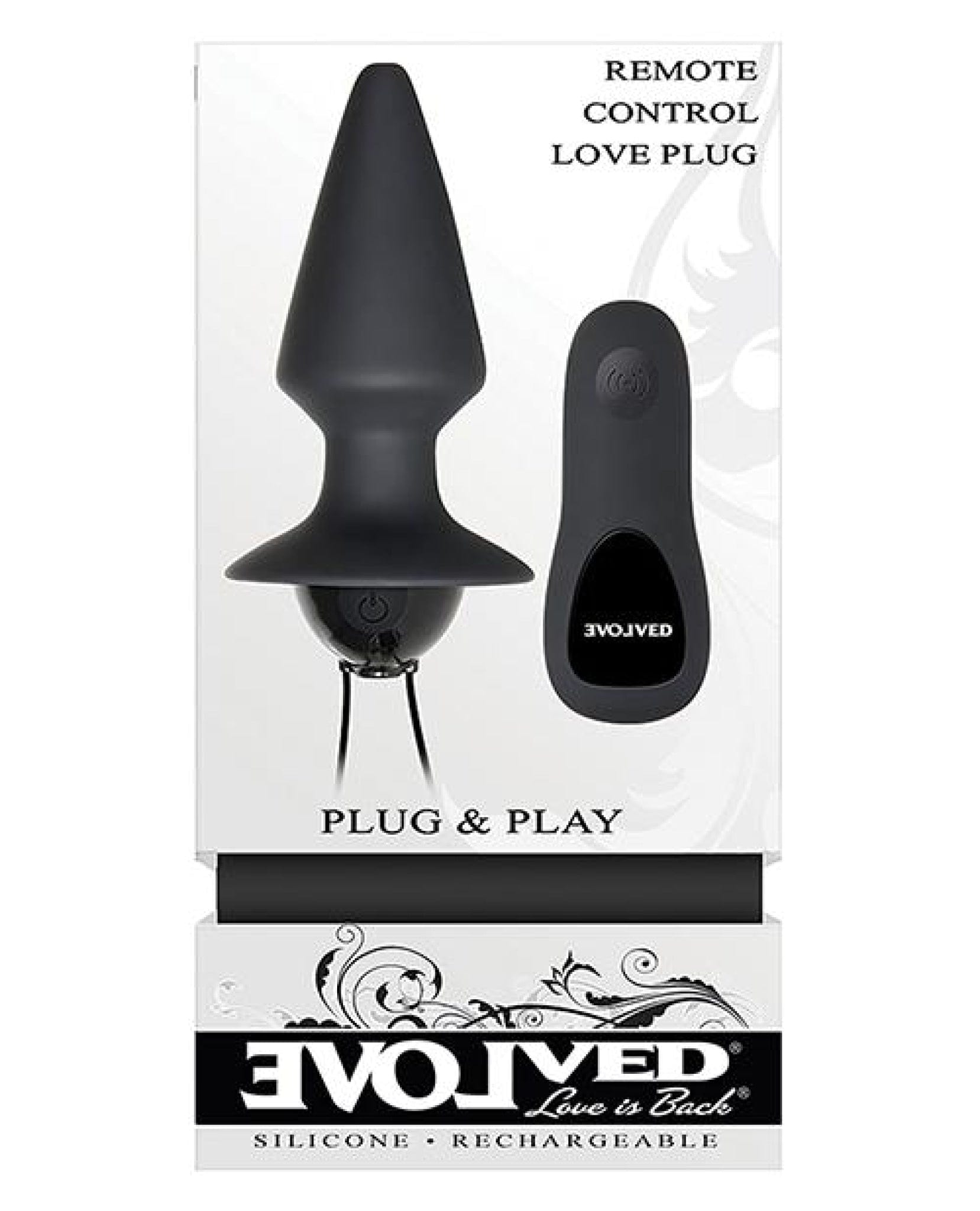 Doll Authority Anal Products Evolved Plug & Play Remote Anal Plug - Black