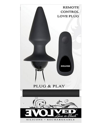 Doll Authority Anal Products Evolved Plug & Play Remote Anal Plug - Black