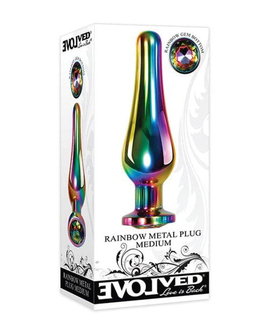 Doll Authority Anal Products Medium Evolved Rainbow Metal Plug