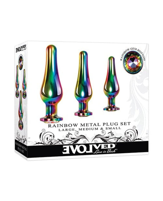 Doll Authority Anal Products Evolved Rainbow Metal Plug Set