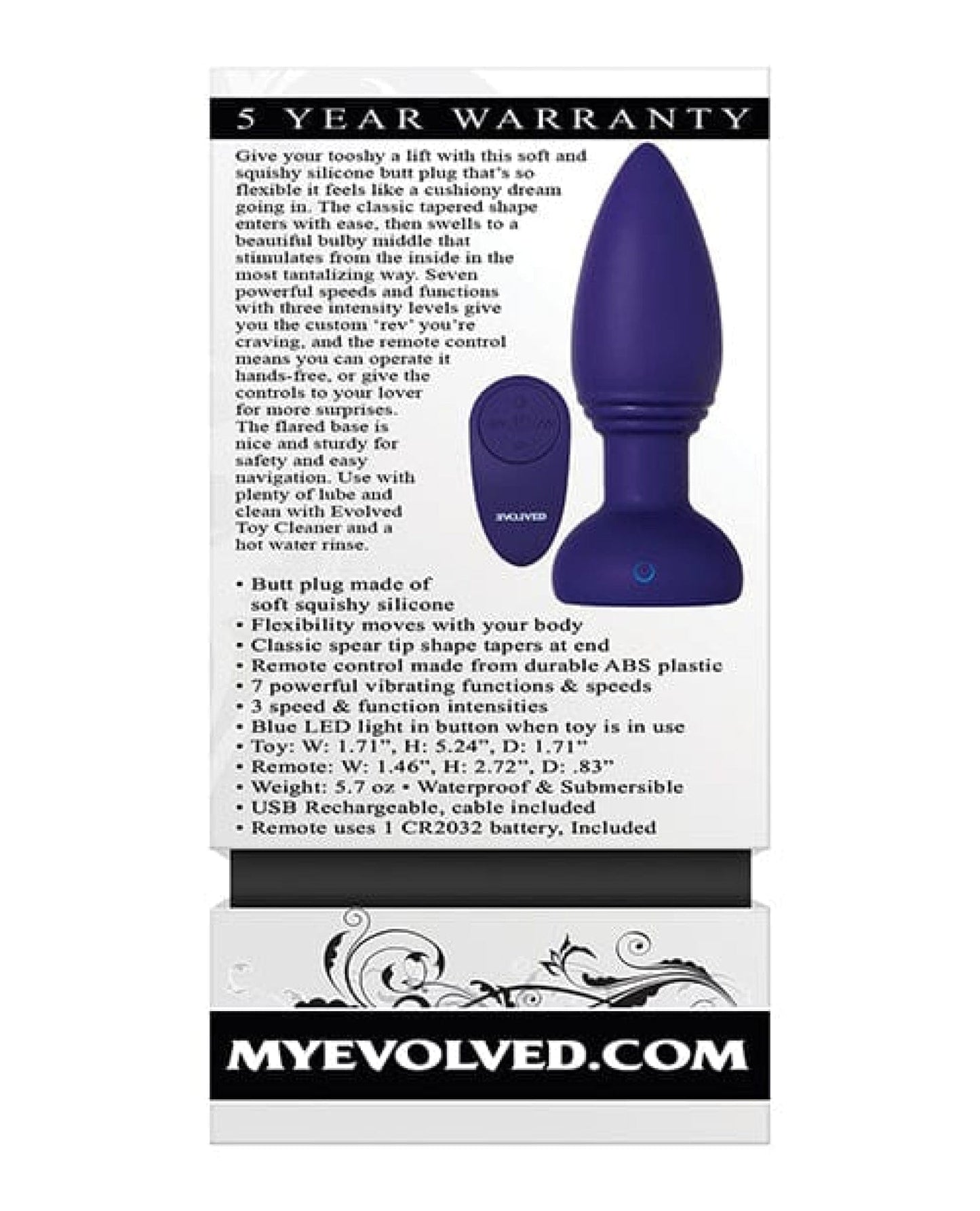 Doll Authority Anal Products Evolved Smooshy Tooshy - Purple