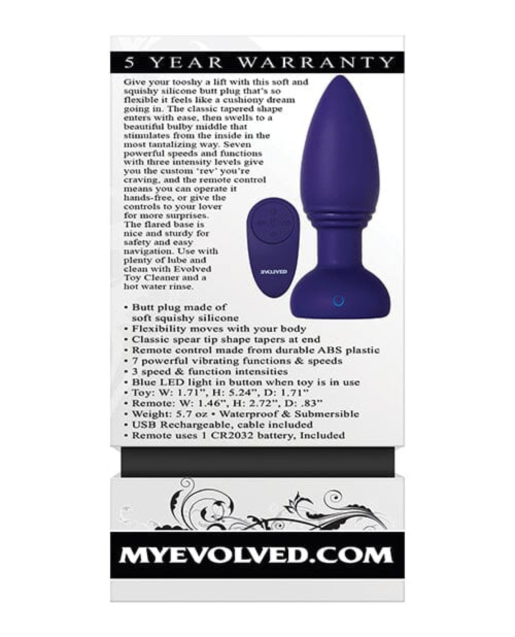 Doll Authority Anal Products Evolved Smooshy Tooshy - Purple