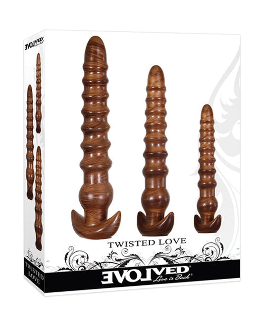 Doll Authority Anal Products Evolved Twisted Love 3 Pc Plug Set - Gold