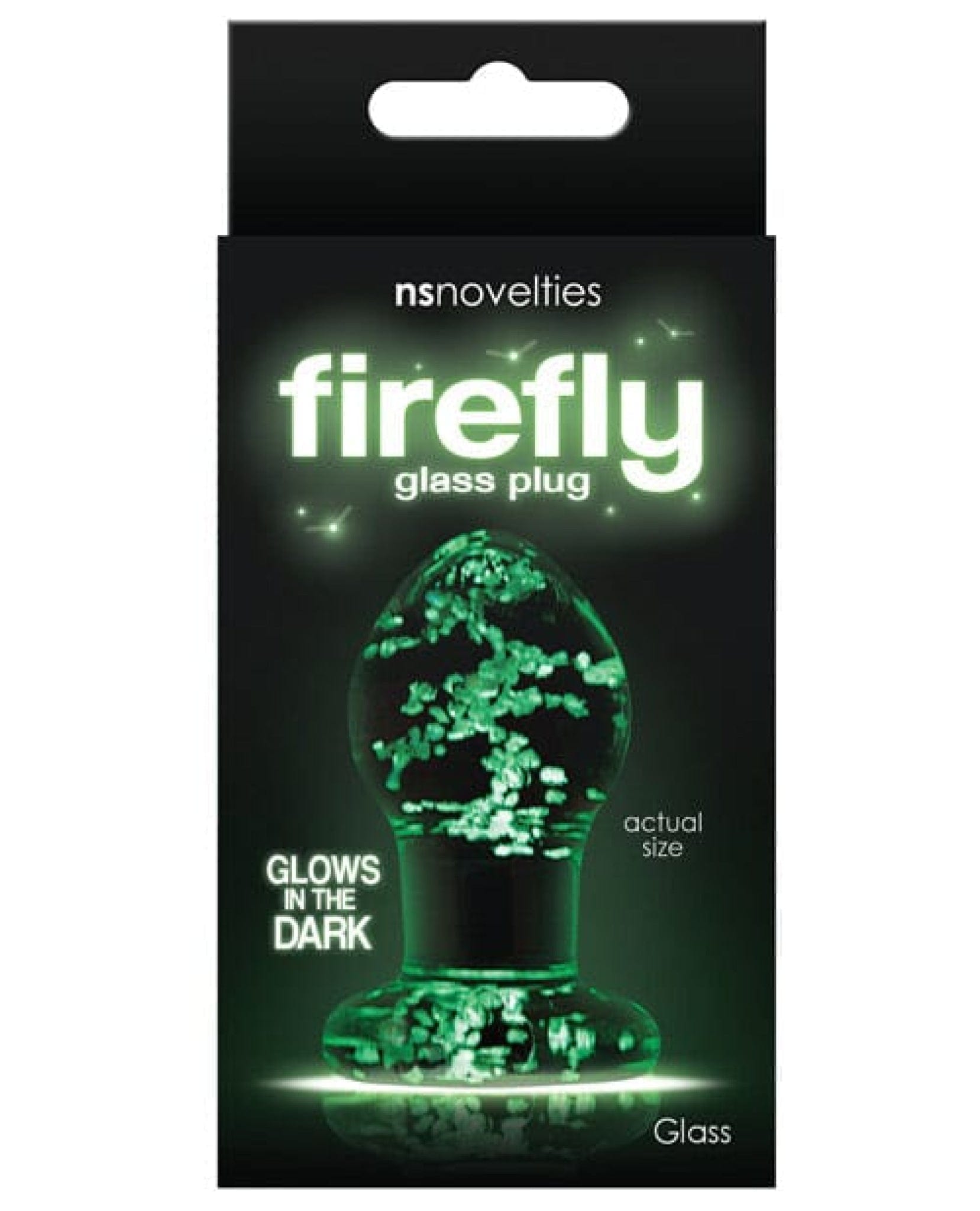 Doll Authority Anal Products Small Firefly Clear Glass Plug - Glow