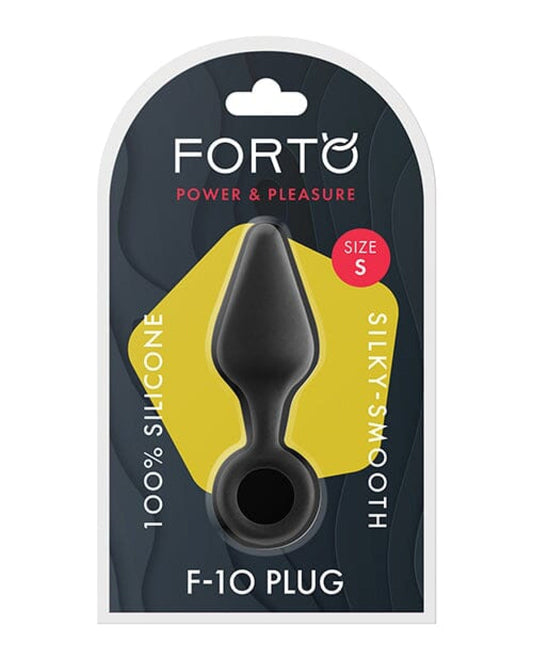 Doll Authority Anal Products Black / Small Forto F-10 Silicone Plug W/pull Ring
