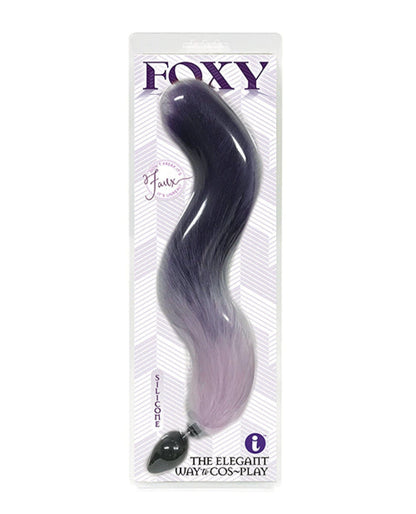 Doll Authority Anal Products Purple Gradient Foxy Fox Tail Silicone Butt Plug