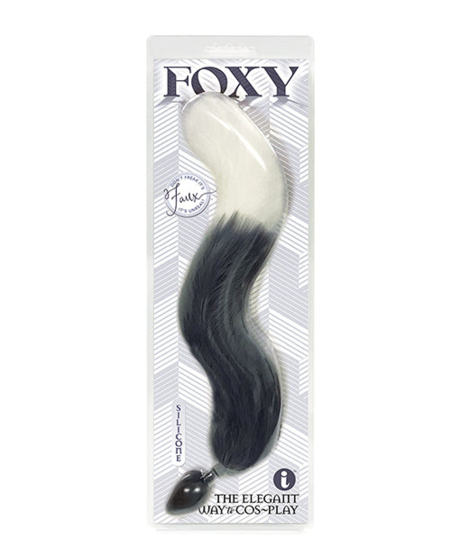 Doll Authority Anal Products Silver Foxy Fox Tail Silicone Butt Plug