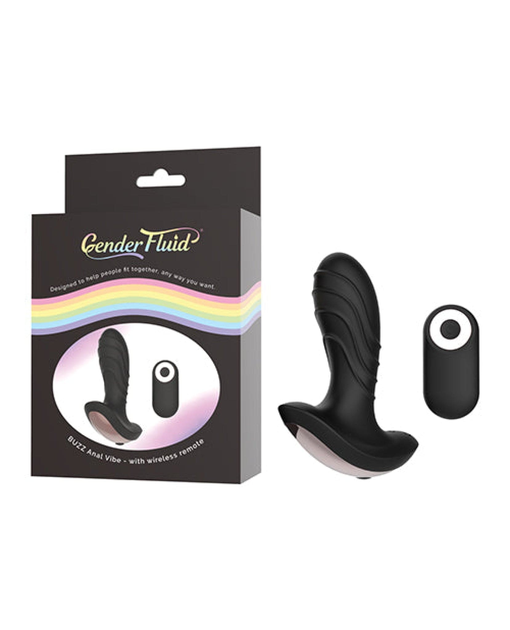 Doll Authority Anal Products Gender Fluid Buzz Anal Vibe W-remote - Black