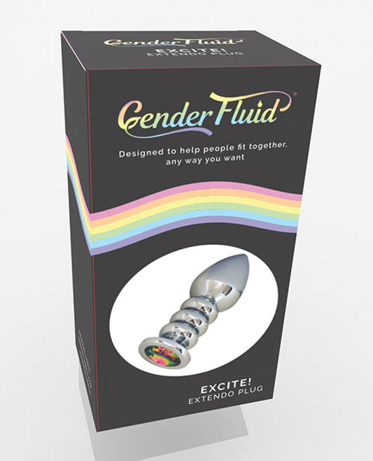 Doll Authority Anal Products Gender Fluid Excite! Extendo Plug - Silver