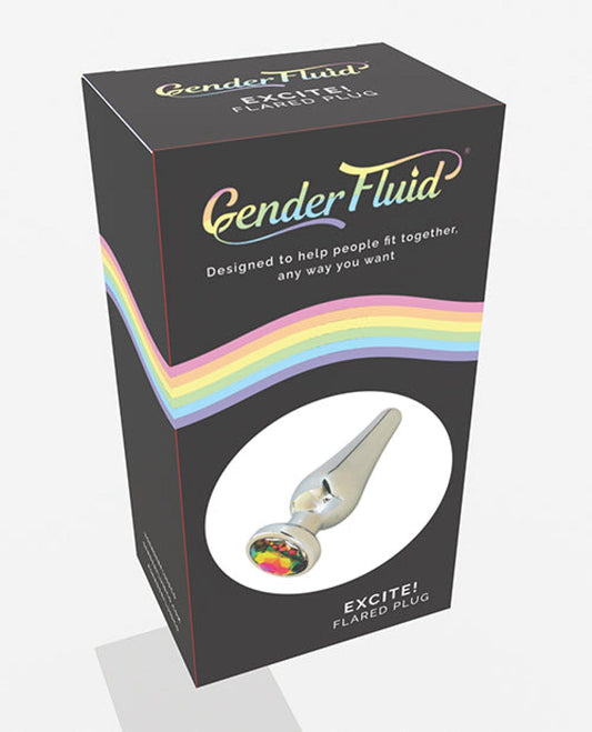Doll Authority Anal Products Gender Fluid Excite! Flared Plug - Silver