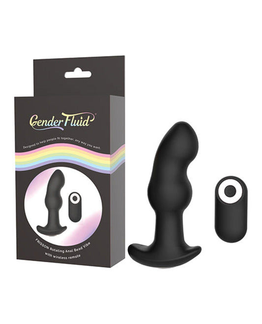Doll Authority Anal Products Gender Fluid Frission Anal Vibe W-remote - Black