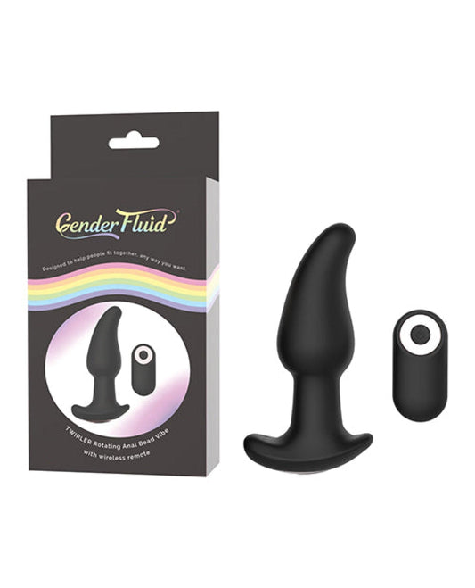 Doll Authority Anal Products Gender Fluid Twirler Anal Vibe W-remote - Black