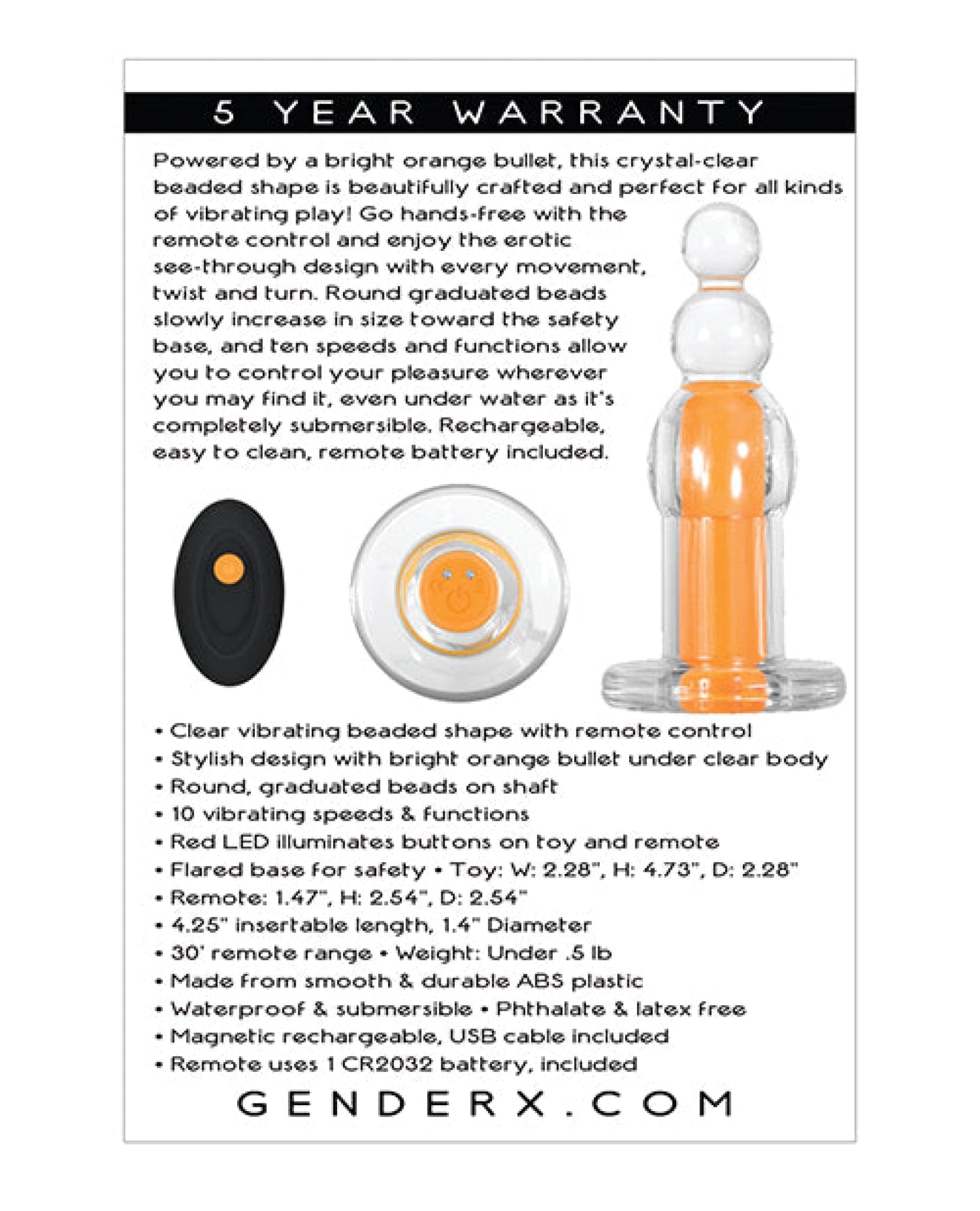 Doll Authority Anal Products Gender X Orange Dream - Clear-orange
