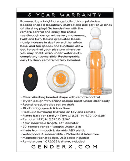 Doll Authority Anal Products Gender X Orange Dream - Clear-orange