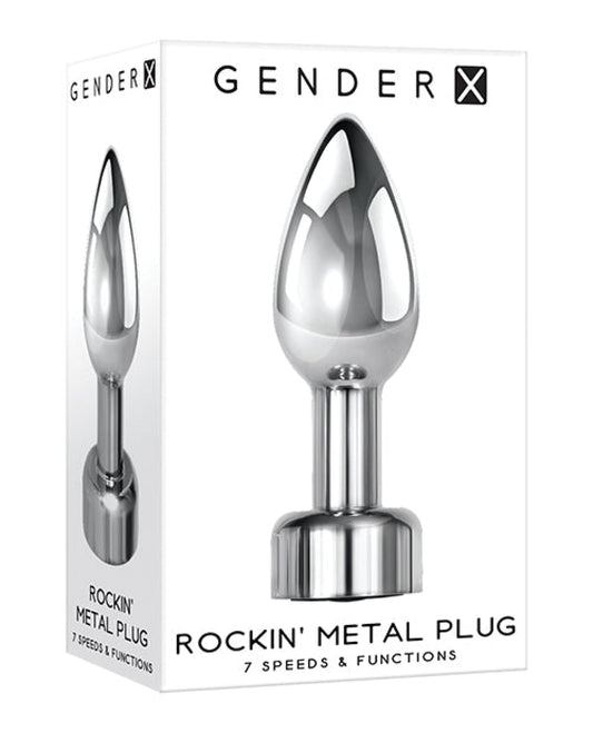 Doll Authority Anal Products Gender X Rockin Metal Plug - Chrome