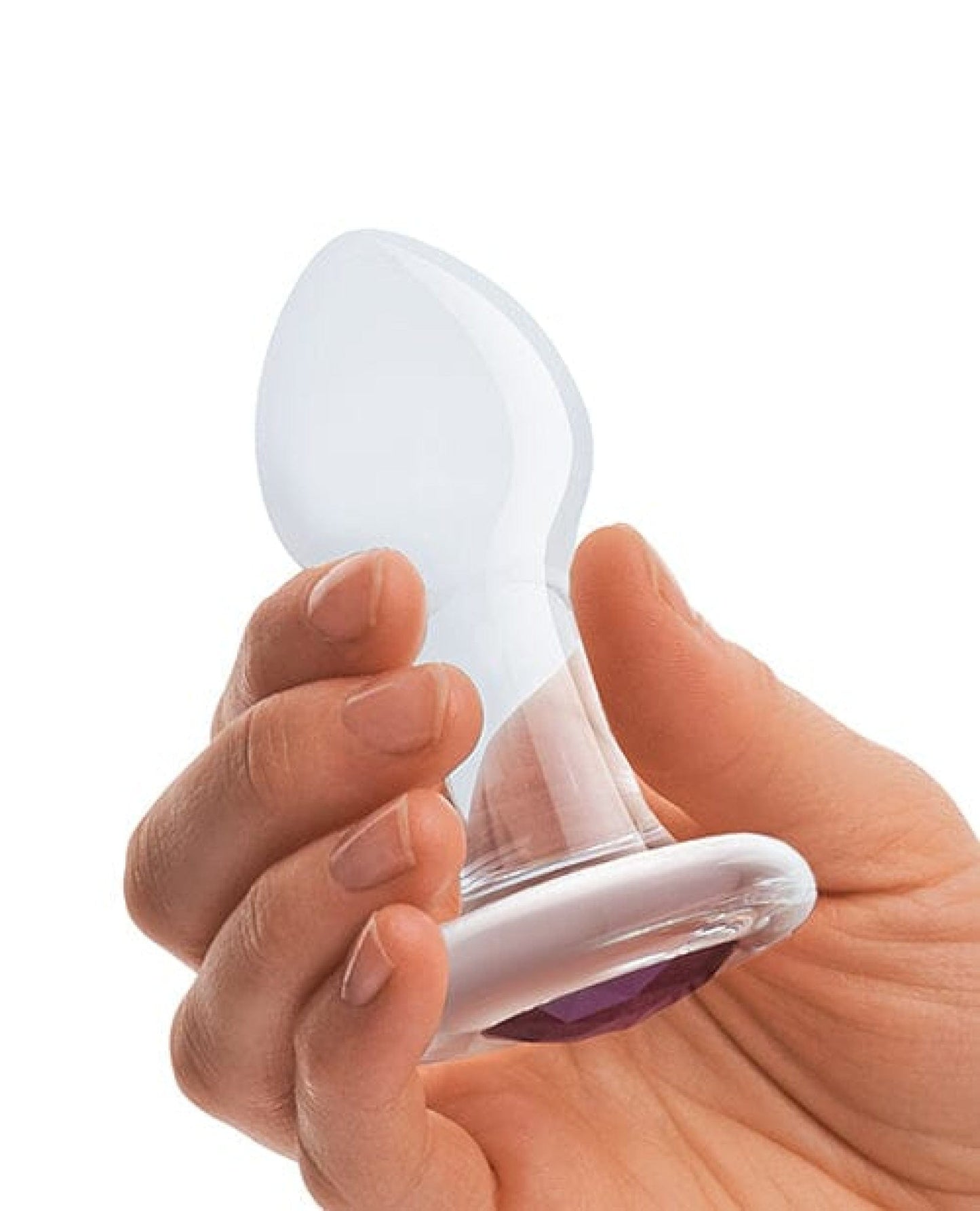 Doll Authority Anal Products Glas 3.5" Bling Bling Glass Butt Plug - Clear