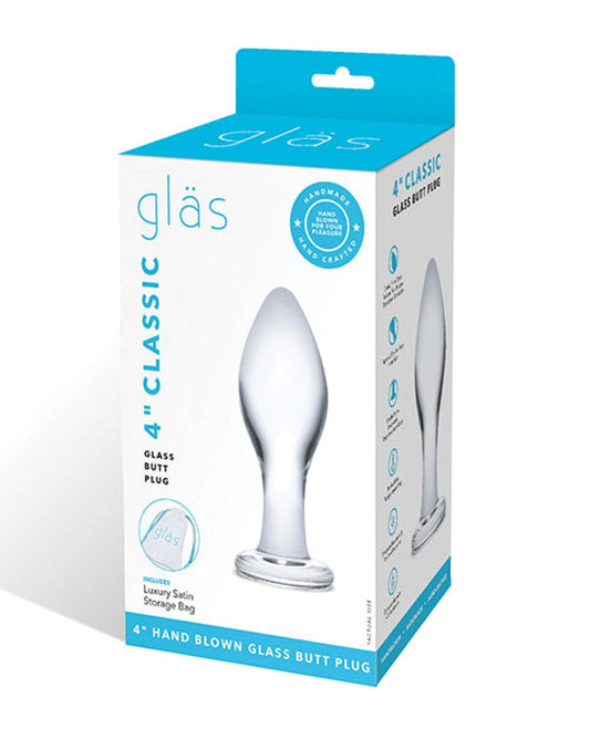 Doll Authority Anal Products Glas 4" Classic Butt Plug - Clear