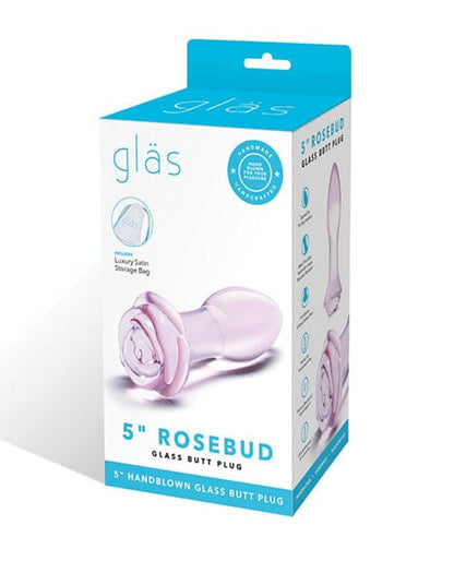 Doll Authority Anal Products Glas 5" Rosebud Glass Butt Plug - Pink